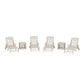 POLYWOOD Chinoiserie 6-Piece Chaise Set — Sand
