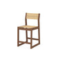 POLYWOOD EDGE Sling Counter Side Chair — Teak / Dupioni Apricot Sling