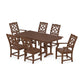 POLYWOOD Chinoiserie 7-Piece Farmhouse Dining Set — Mahogany