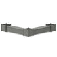 POLYWOOD 72" Vineyard L- Shaped Planter Storage Bench Corner Set- Large — Slate Grey