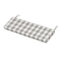 POLYWOOD Chinoiserie Bench Seat Cushion — Buffalo Plaid Grey Mist
