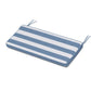POLYWOOD Chinoiserie Bench Seat Cushion — Cabana Stripe Sky Blue