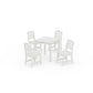 POLYWOOD Savannah Kids 5-Piece Dining Set — Vintage White
