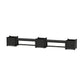 POLYWOOD 48" Nautical Straight Double Planter Bench Set - Large — Black