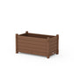 POLYWOOD Nautical Rectangle Double Planter Box — Teak