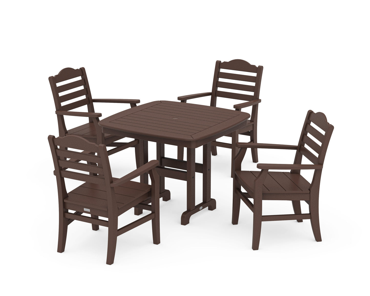 POLYWOOD Savannah 5-Piece Dining Set — Mahogany