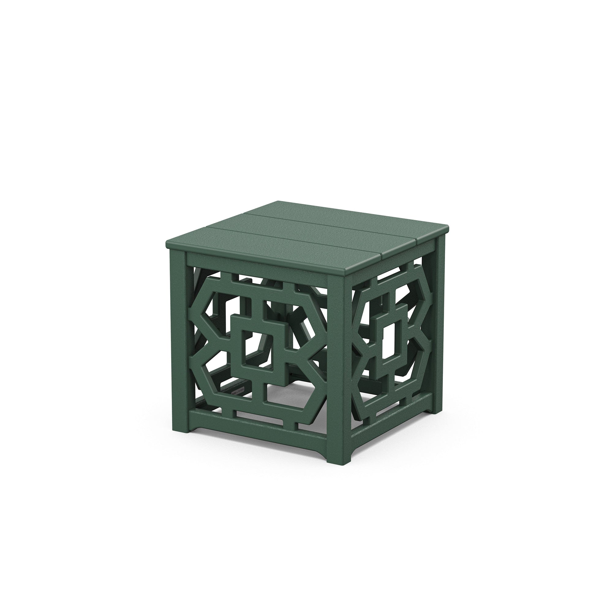 POLYWOOD Chinoiserie Accent Table — Green