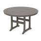 POLYWOOD Nautical Trestle 60" Round Counter Table — Driftwood