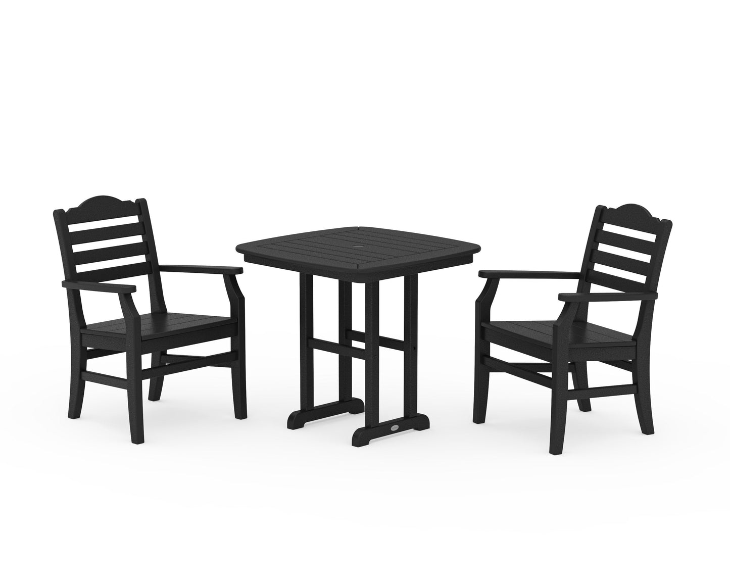 POLYWOOD Savannah 3-Piece Dining Set — Black