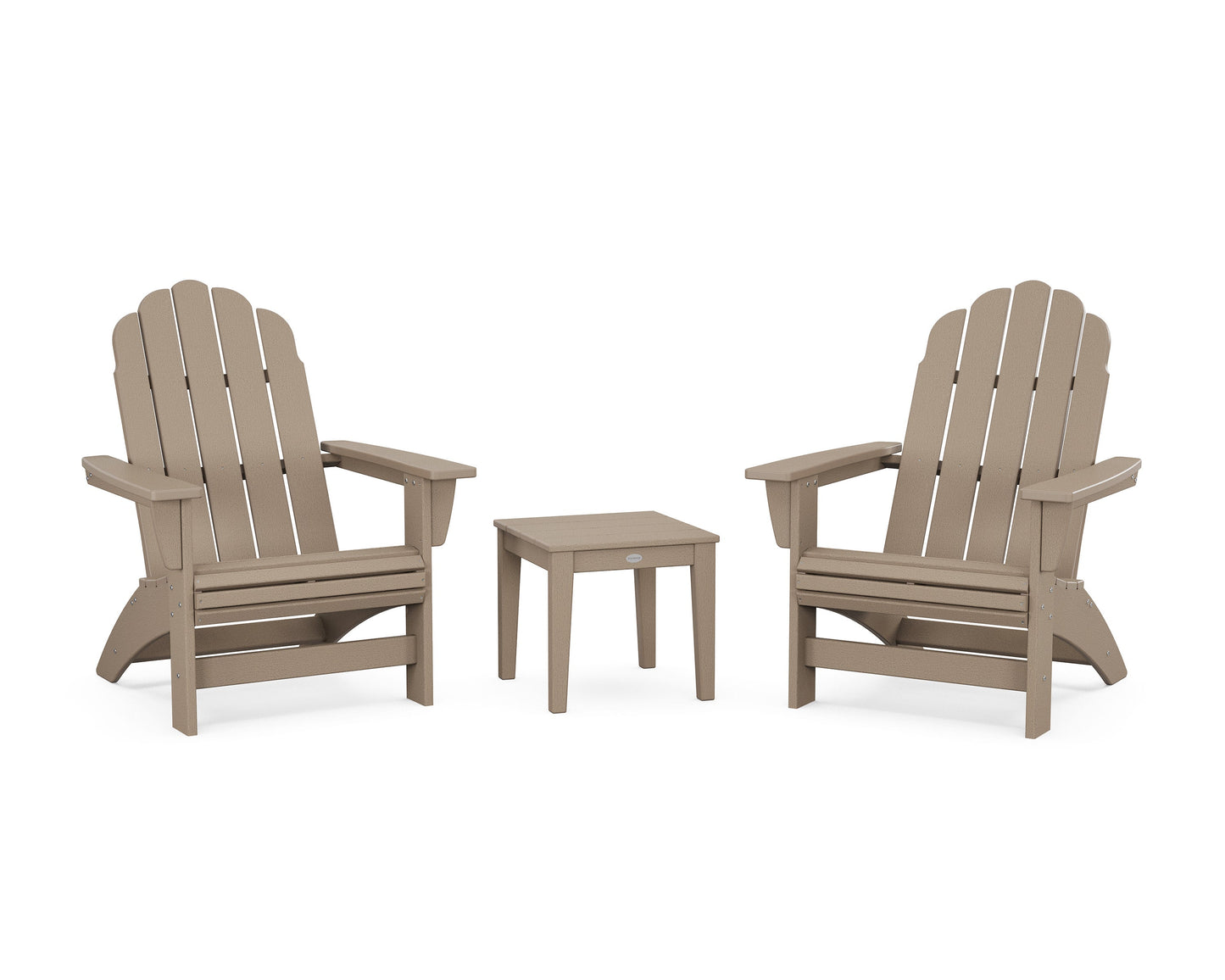 POLYWOOD 3-Piece Vineyard Grand Adirondack Set — Vintage Sahara