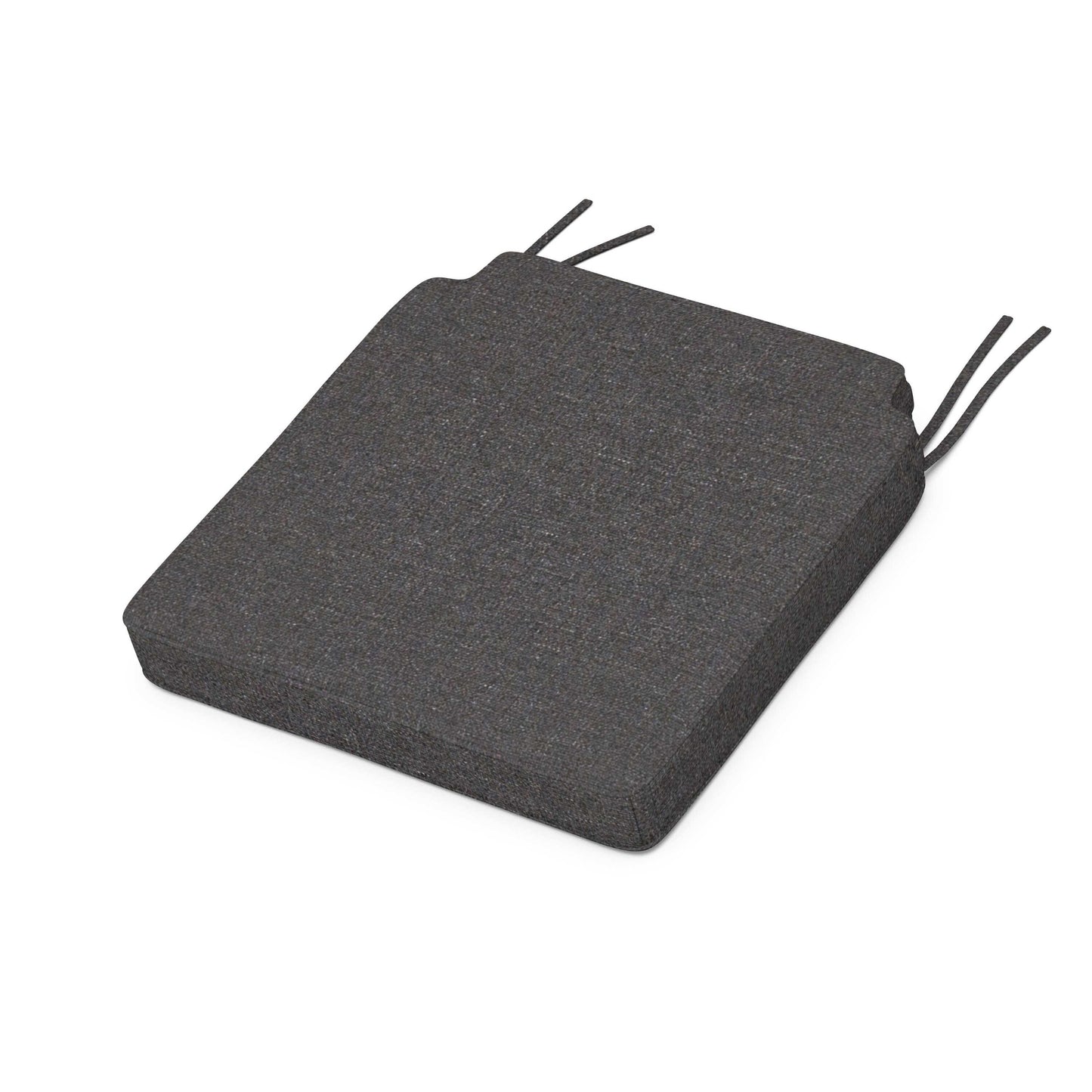POLYWOOD Acadia Dining Side Seat Cushion — Ash Charcoal
