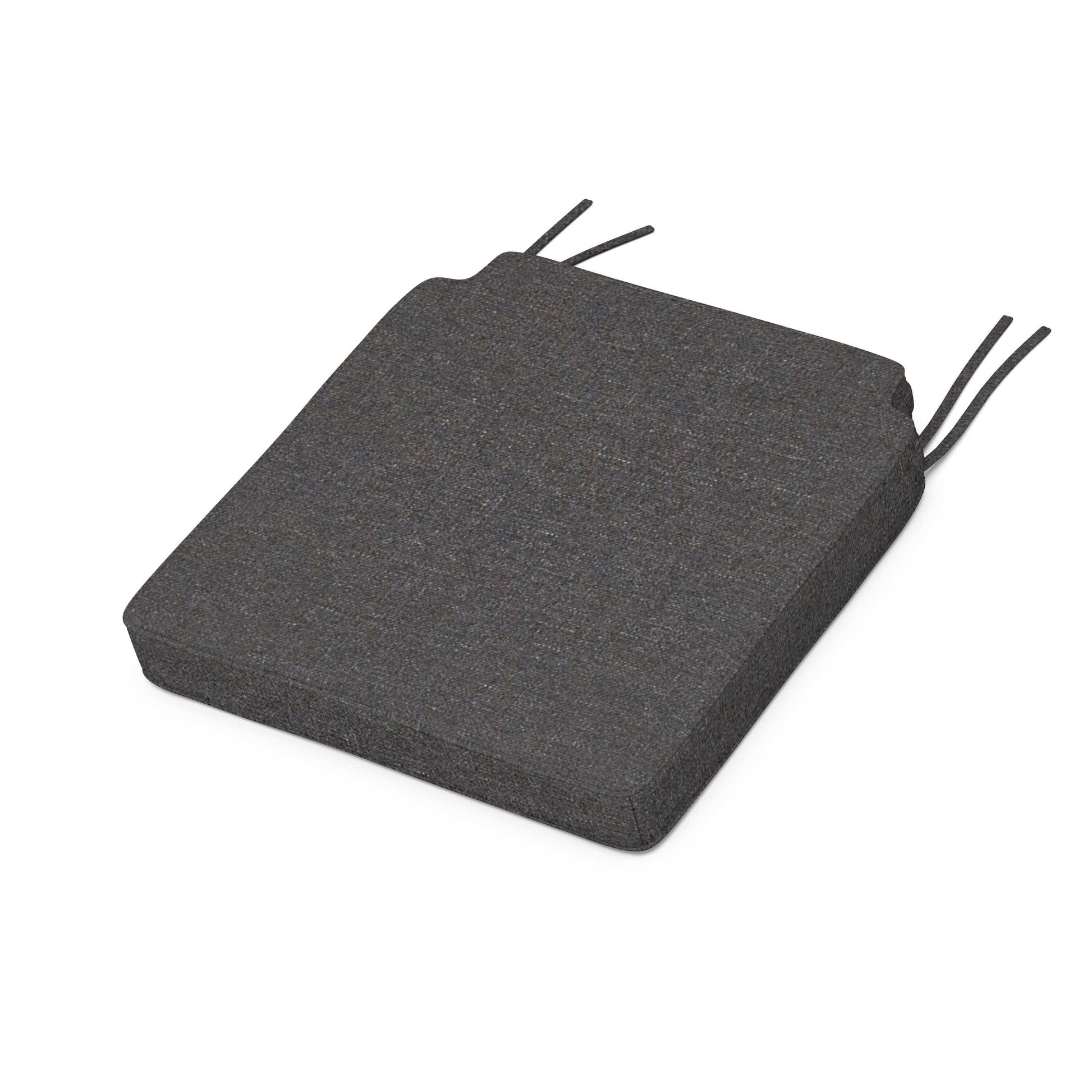 POLYWOOD Acadia Dining Side Seat Cushion — Ash Charcoal