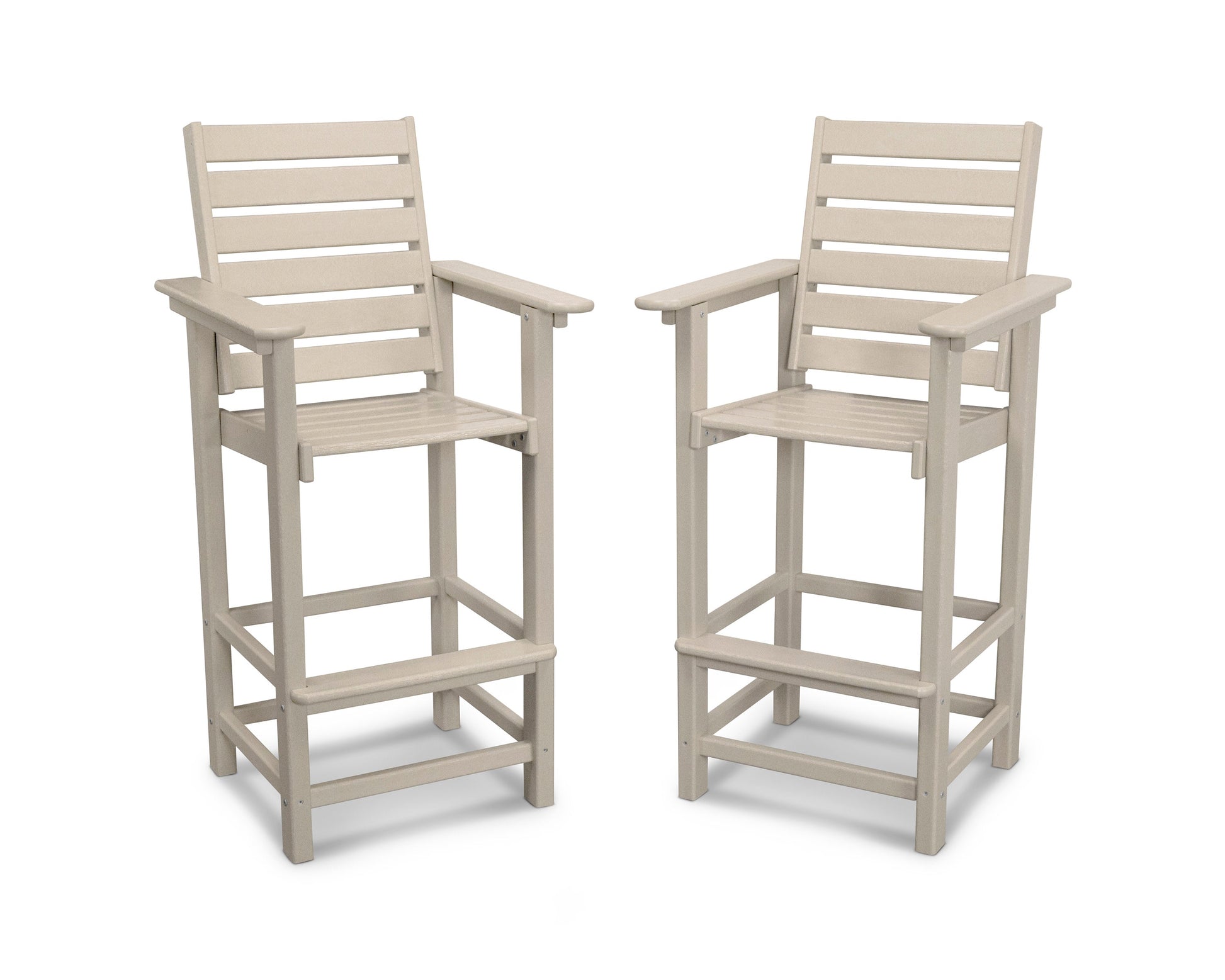 POLYWOOD Captain Bar Chair Duo — Sand