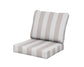 POLYWOOD Baffle Seat/Back Cushion — Cabana Stripe Dune Burlap