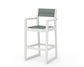 POLYWOOD EDGE Sling Bar Arm Chair — White / Dupioni Sea Mist Sling