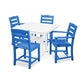 POLYWOOD La Casa Café 5-Piece Farmhouse Dining Set with Trestle Legs/2 Side Chairs + 2 Arm Chairs + Square Dining Table FREE SHIPPING