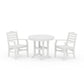 POLYWOOD Savannah 3-Piece Farmhouse Dining Set — White