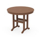 POLYWOOD 36" Round Farmhouse Dining Table — Teak