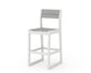 POLYWOOD EDGE Sling Bar Side Chair — White / Metallic Sling