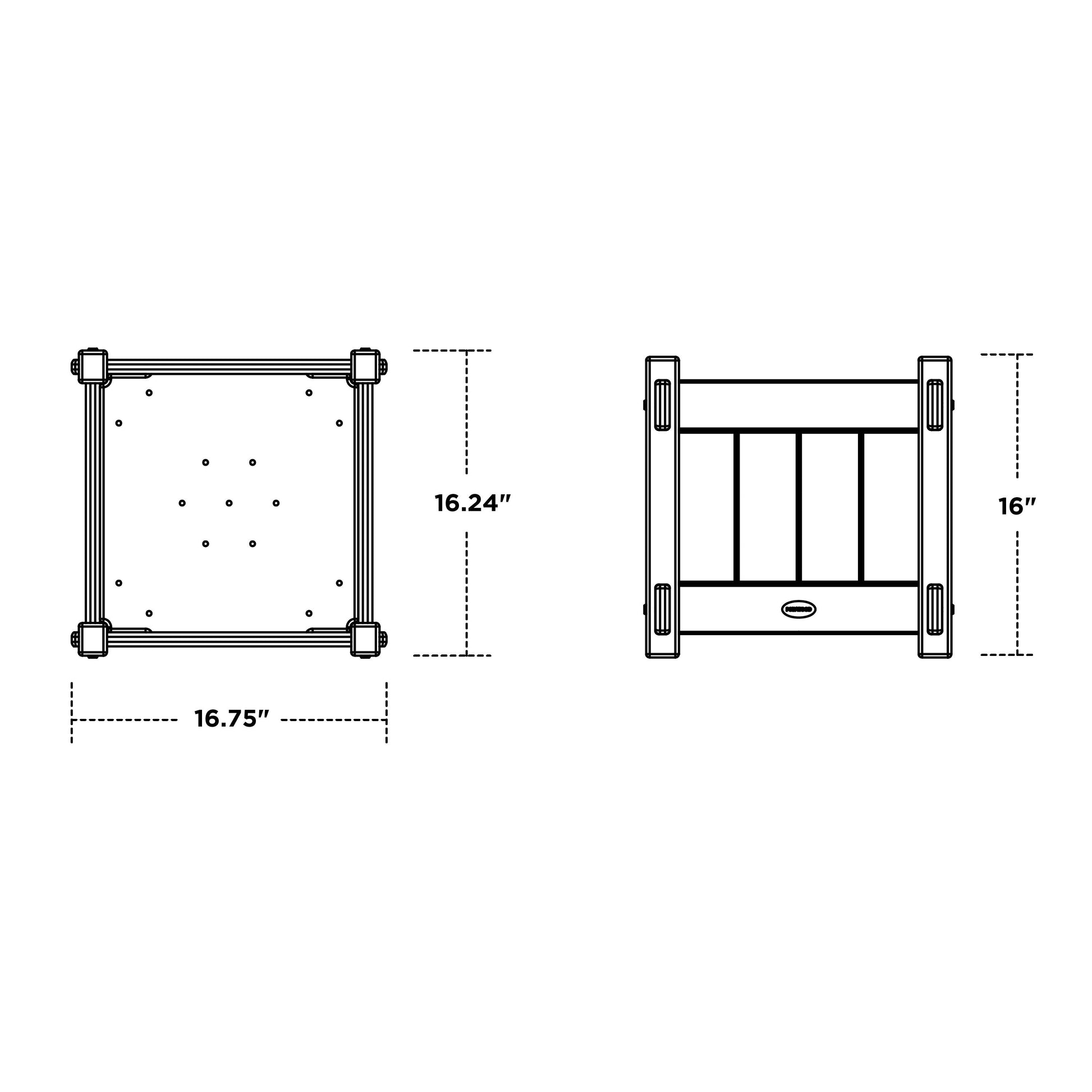 POLYWOOD Vineyard Square Planter Box