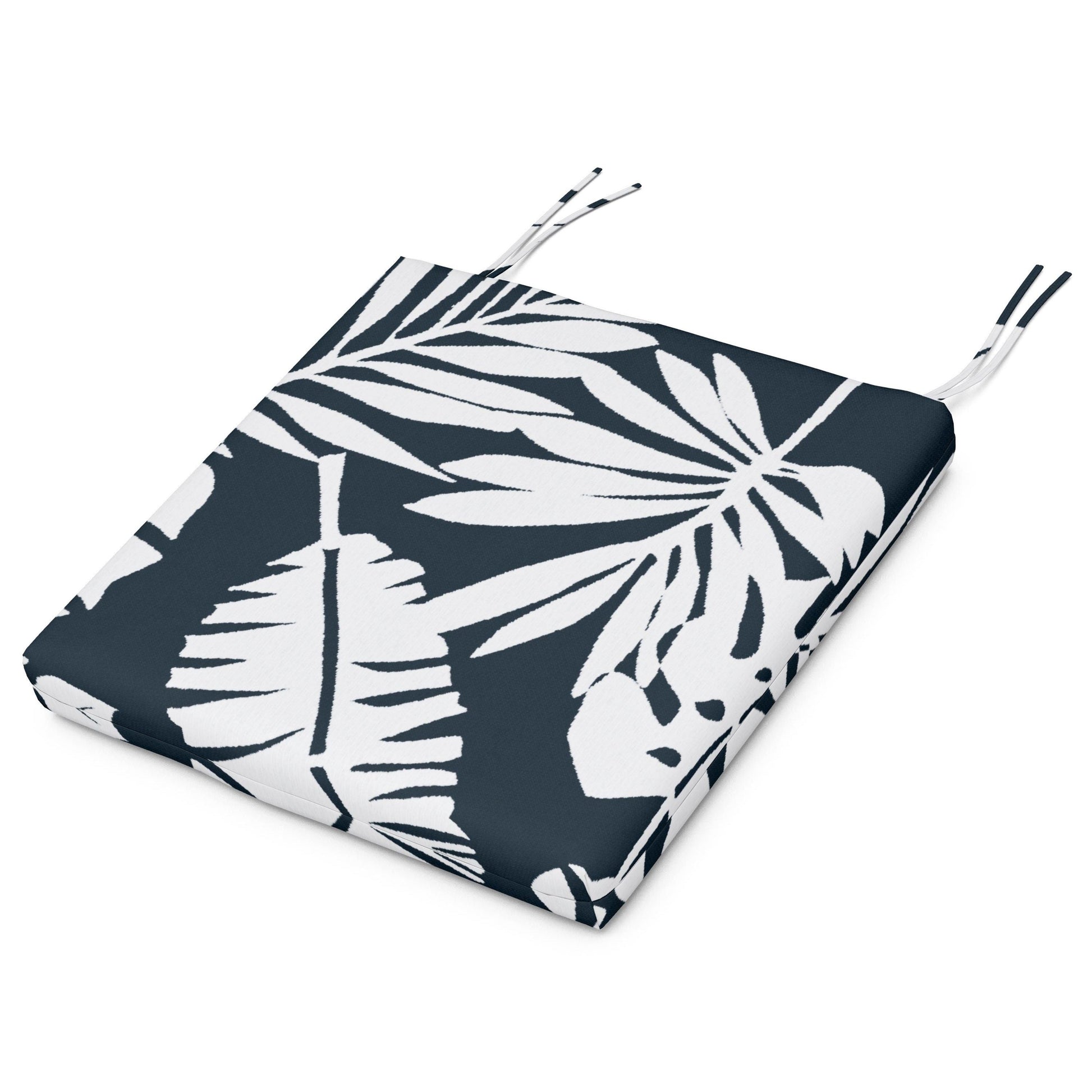 POLYWOOD Acadia Dining Side Seat Pad — Leaf Marine Indigo