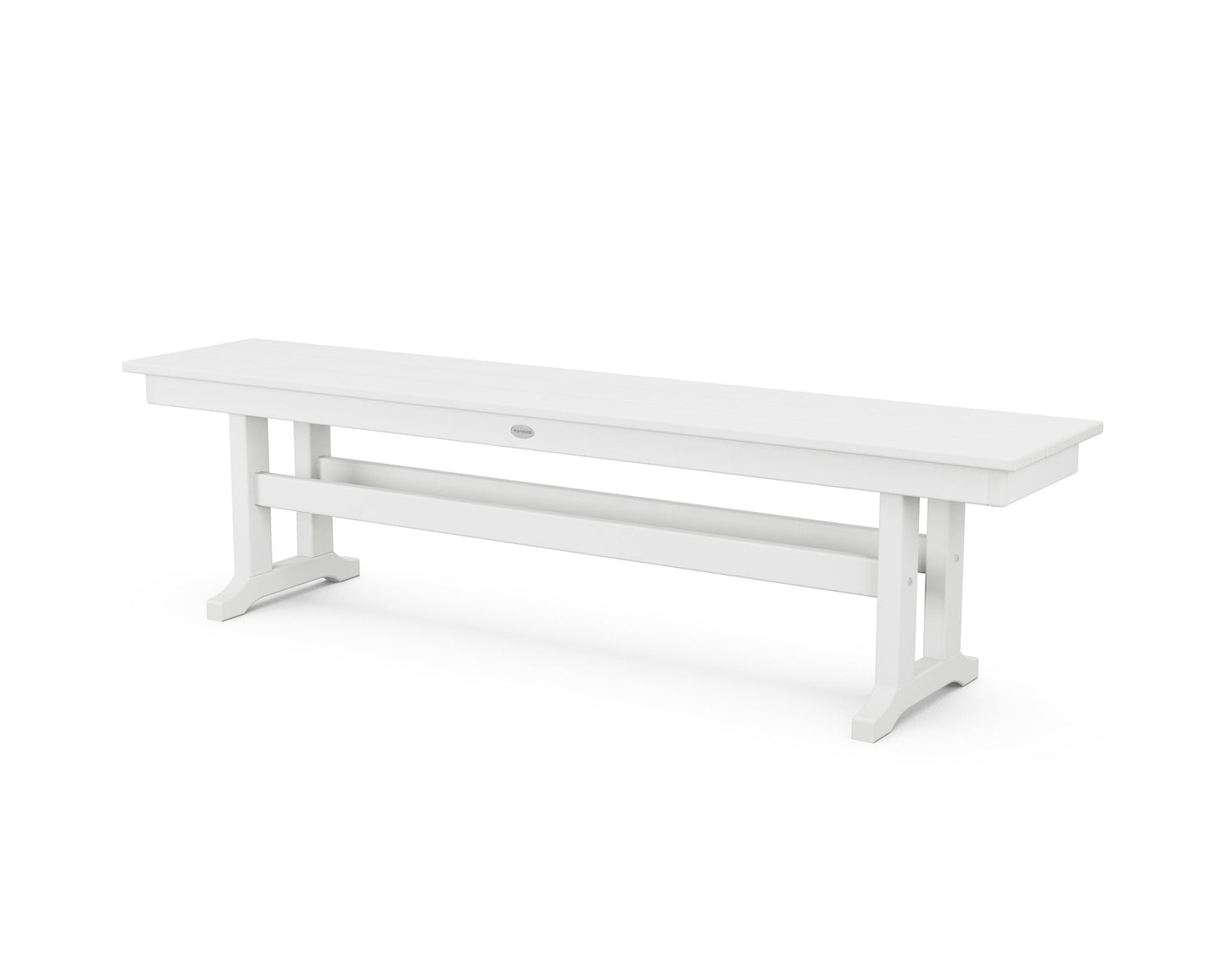 POLYWOOD Farmhouse 65" Side Bench — White