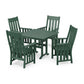 POLYWOOD Acadia 5-Piece Farmhouse Dining Set — Green