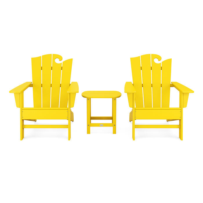 POLYWOOD Wave 3-Piece Adirondack Set with The Ocean Chair FREE SHIPPING