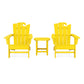 POLYWOOD Wave 3-Piece Adirondack Set with The Ocean Chair FREE SHIPPING