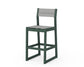 POLYWOOD EDGE Sling Bar Side Chair — Green / Metallic Sling
