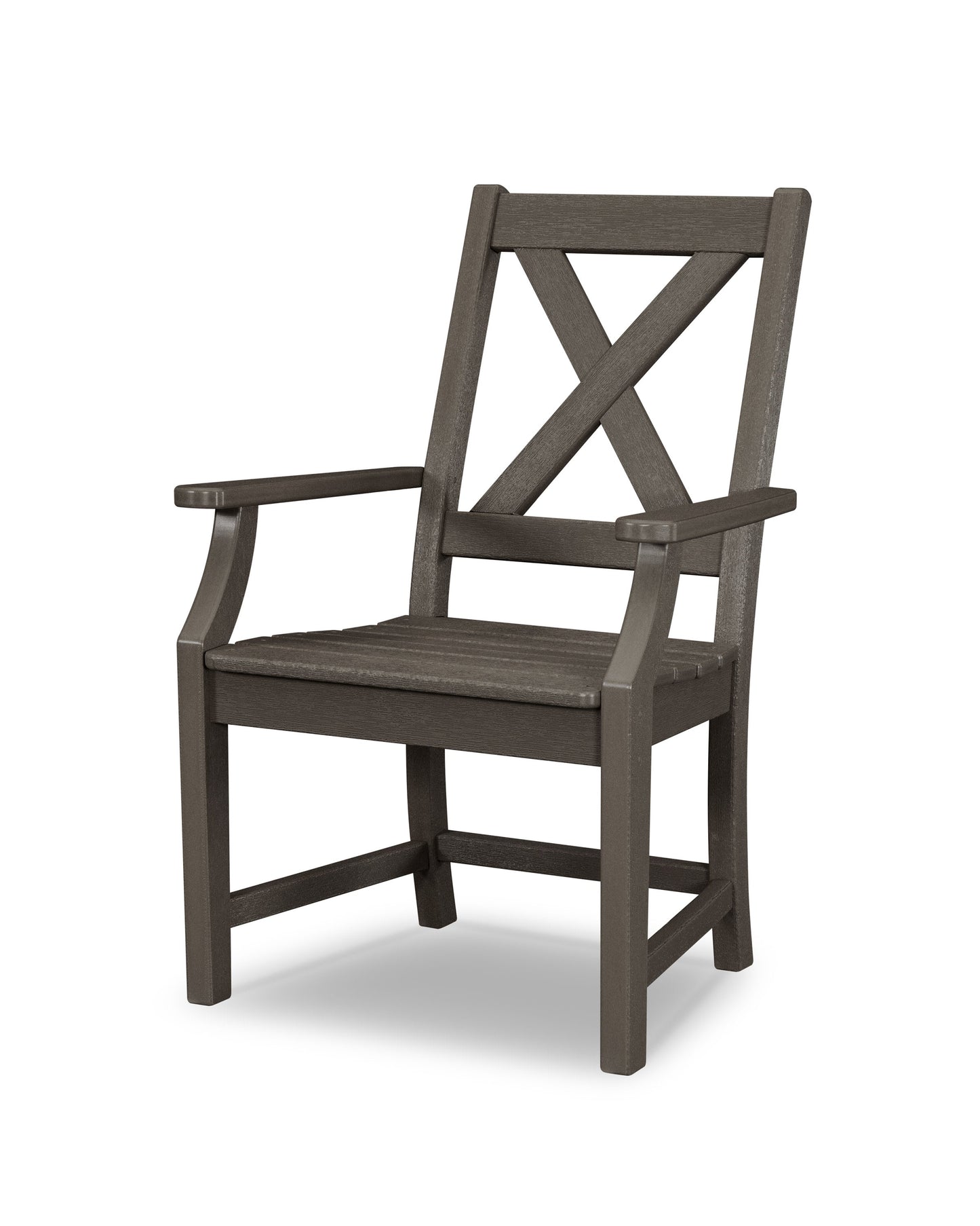 POLYWOOD Braxton Dining Arm Chair — Vintage Coffee
