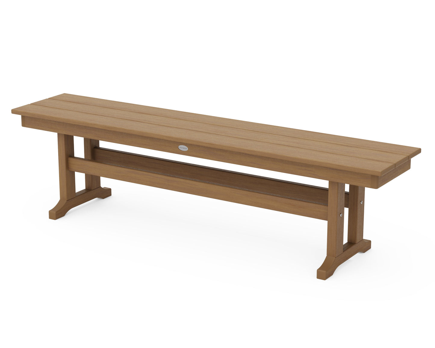POLYWOOD Farmhouse 65" Side Bench — Natural