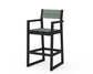 POLYWOOD EDGE Sling Bar Arm Chair — Black / Dupioni Sea Mist Sling
