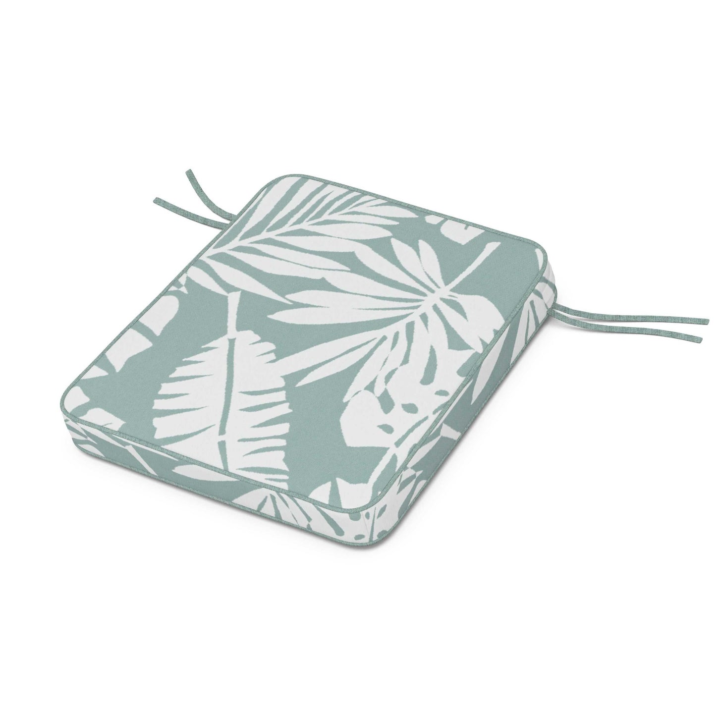 POLYWOOD Chinoiserie Rocker Seat Cushion — Leaf Glacier Spa