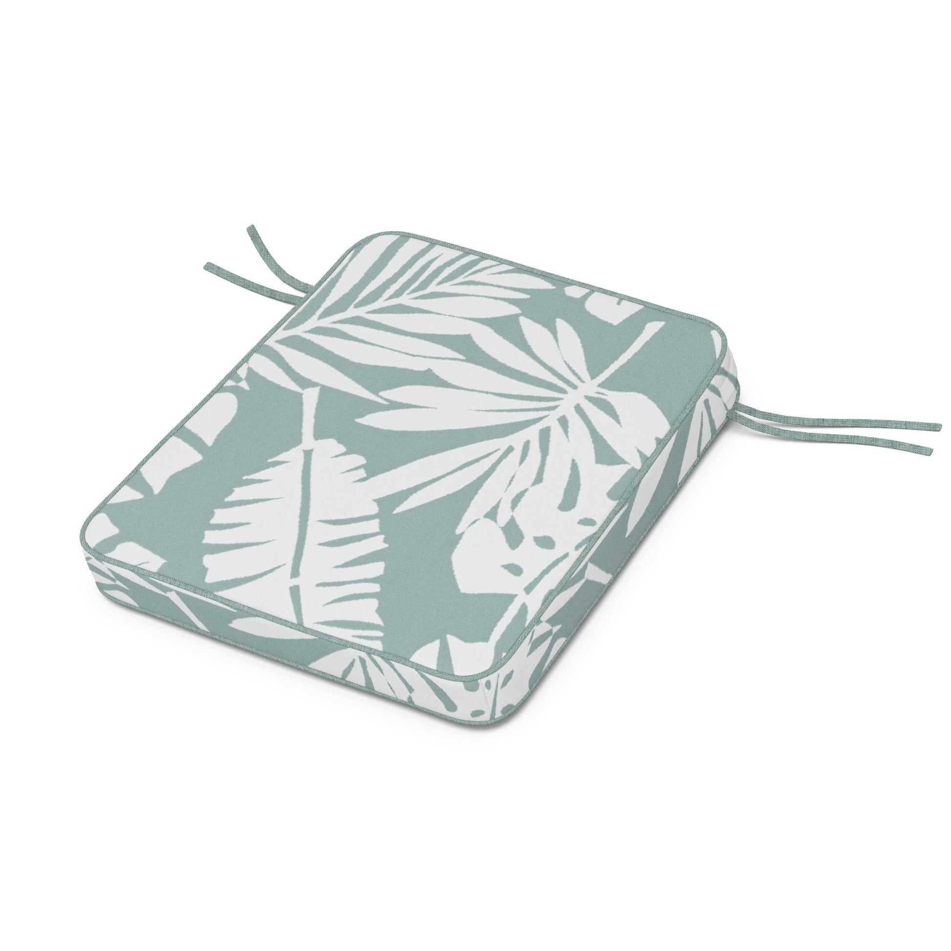 POLYWOOD Chinoiserie Rocker Seat Cushion — Leaf Glacier Spa