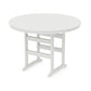 POLYWOOD 60" Round Farmhouse Bar Table — Vintage White