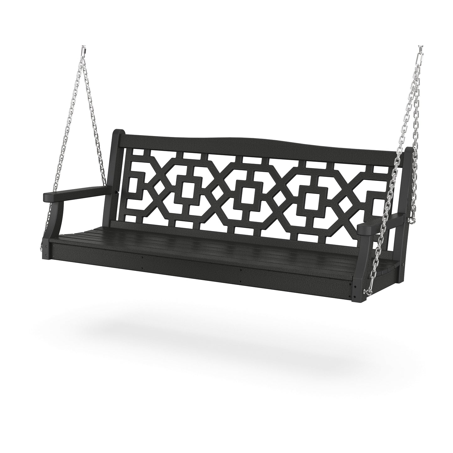 POLYWOOD Chinoiserie 60" Swing — Black