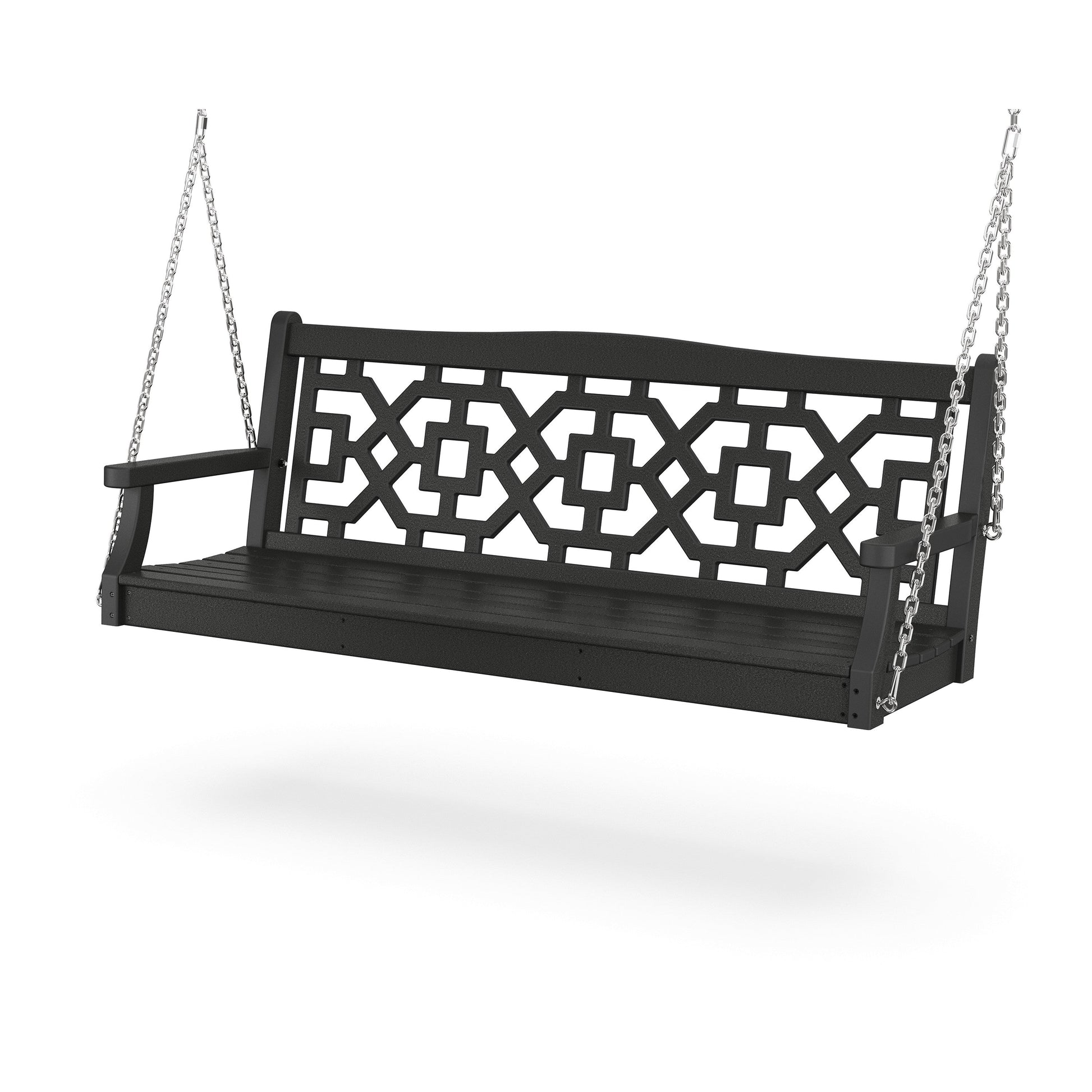 POLYWOOD Chinoiserie 60" Swing — Black