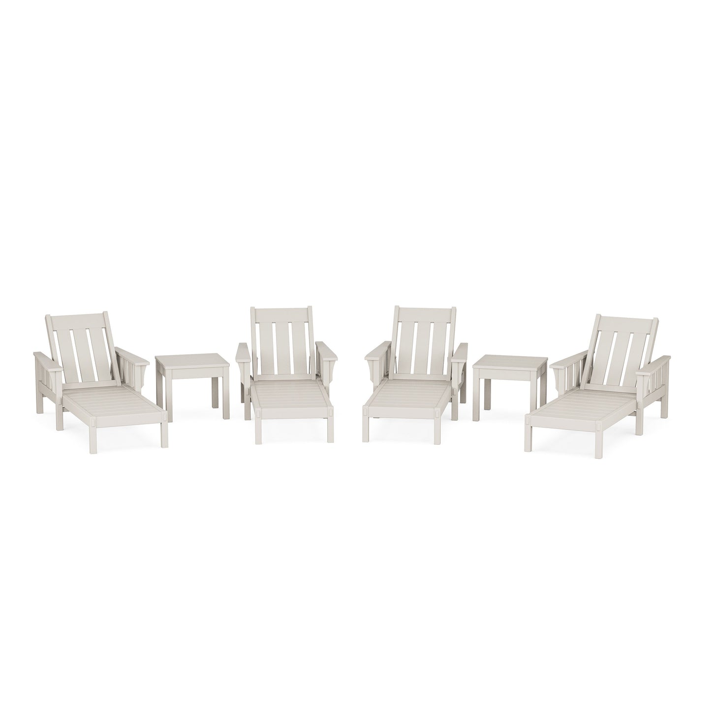 POLYWOOD Acadia 6-Piece Chaise Set — Sand
