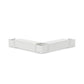 POLYWOOD 60" Country Living L- Shaped Planter Storage Bench Corner Set — White
