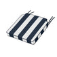 POLYWOOD Acadia Dining Side Seat Cushion — Cabana Stripe Marine Indigo