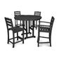 POLYWOOD La Casa Café 5-Piece Round Farmhouse Counter Dining Set/2 Counter Side Chairs + 2 Counter Arm Chairs + Round Counter Table FREE SHIPPING