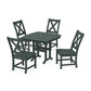 POLYWOOD Braxton Side Chair 5-Piece Dining Set — Green