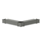 POLYWOOD 72" Nautical L- Shaped Planter Storage Bench Corner Set — Slate Grey