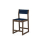 POLYWOOD EDGE Sling Counter Side Chair — Kona / Navy Blue Sling
