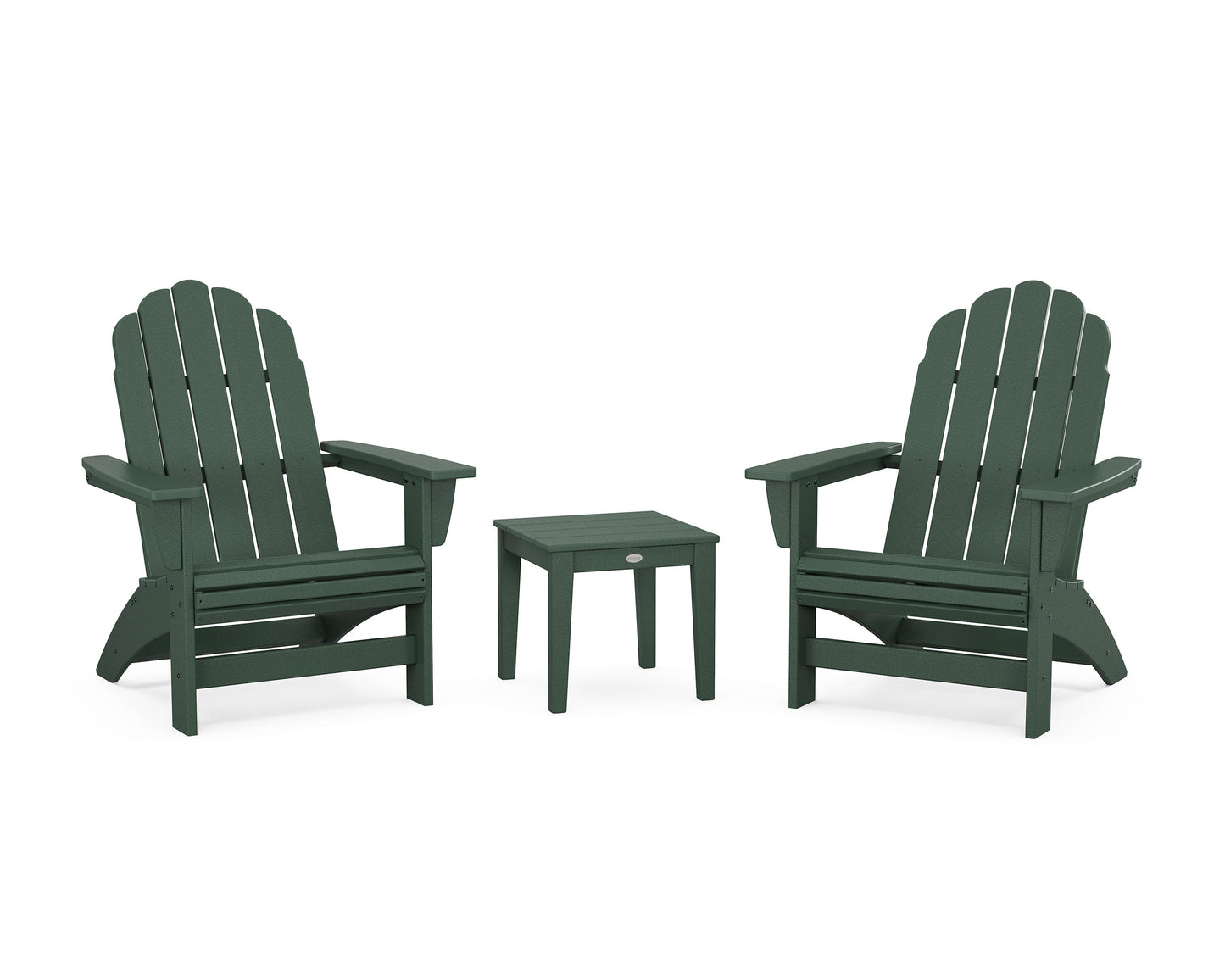 POLYWOOD 3-Piece Vineyard Grand Adirondack Set — Green