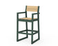 POLYWOOD EDGE Sling Bar Arm Chair — Green / Dupioni Apricot Sling