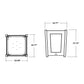 POLYWOOD Country Living Large Tapered Square Short Planter Box