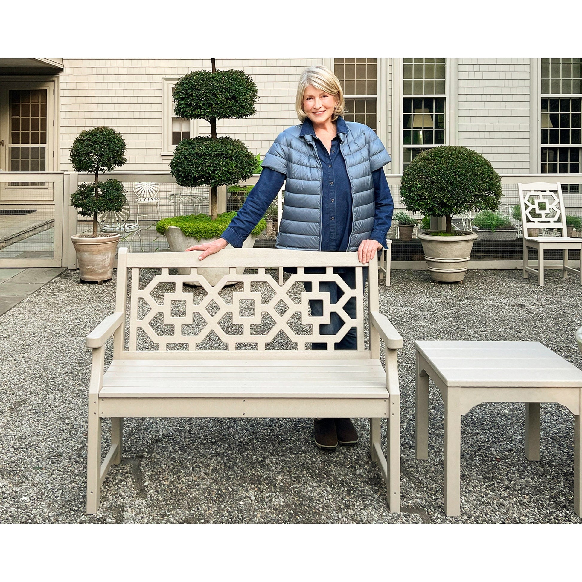 POLYWOOD Chinoiserie 48" Garden Bench