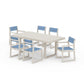 POLYWOOD EDGE Sling 7-Piece Dining Set — Sand / Poolside Sling